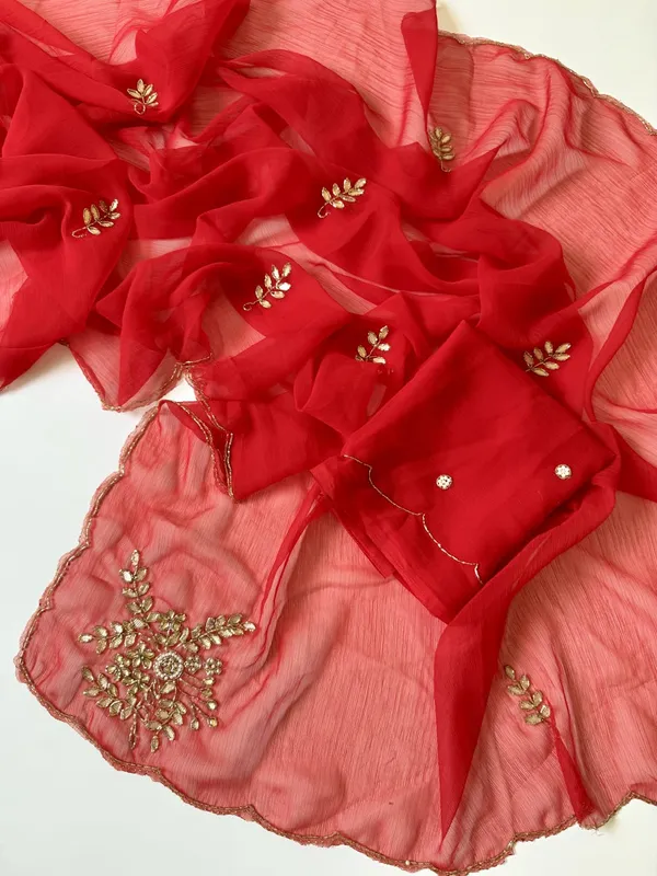Red_Chiffon_Saree_For_Women
