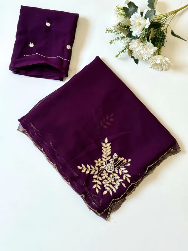 Purple_Chiffon_Saree_For_Women