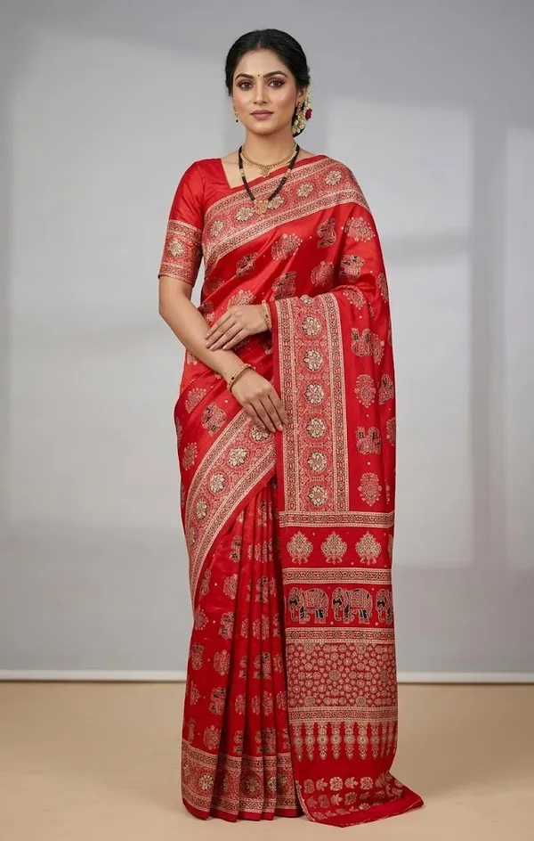 Red_Handloom_Silk_Saree_For_Women
