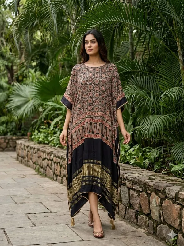 Blue_Kaftan_Kurti_For_Women