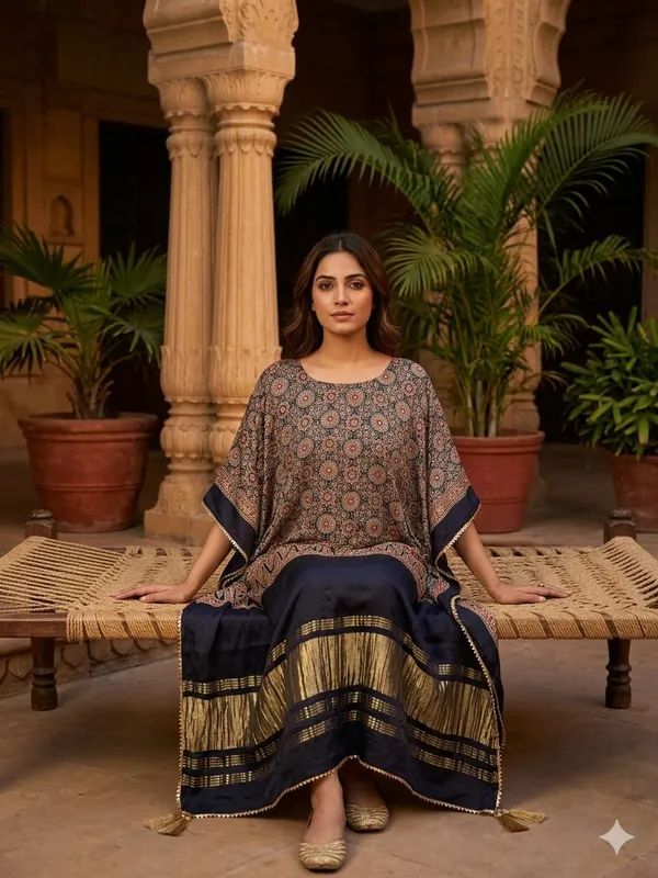Blue_Kaftan_Kurti_For_Women