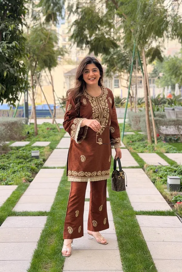 Brown_Dhabu_Silk_Co_Ord_Set_For_Women