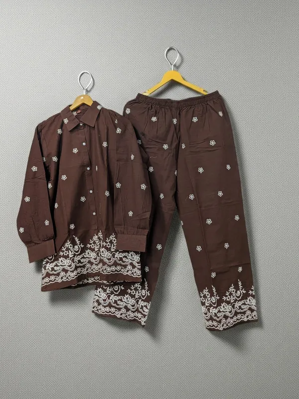 Brown_Cotton_Co_Ord_Set_For_Women