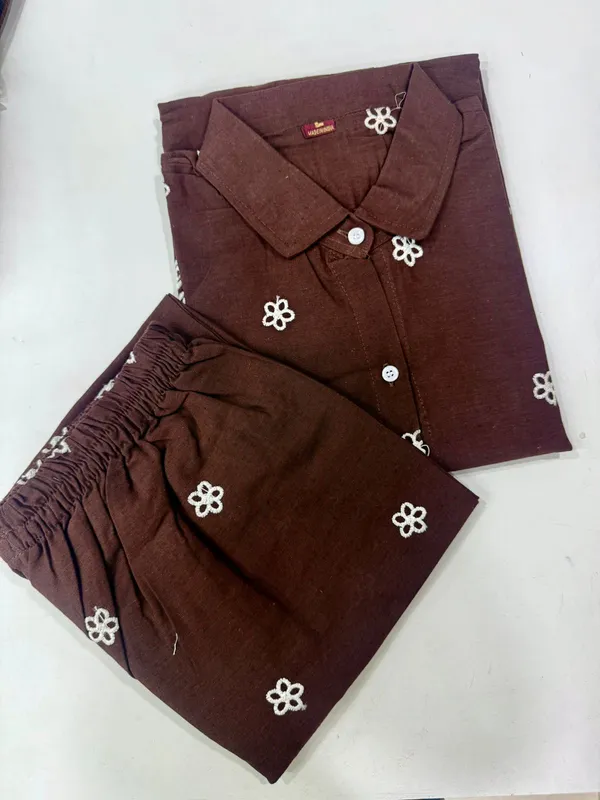 Brown_Cotton_Co_Ord_Set_For_Women
