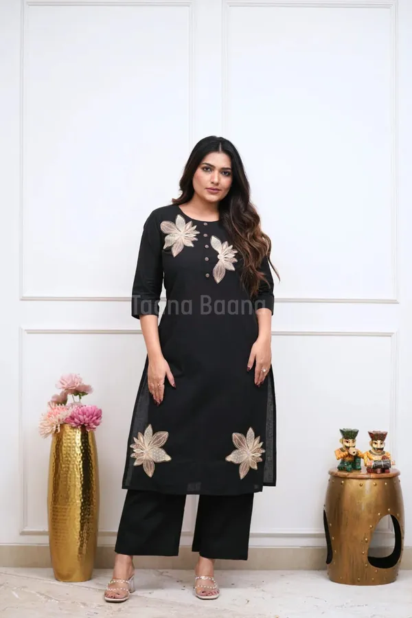 Black_Dhabu_Cotton_Co_Ord_Set_For_Women