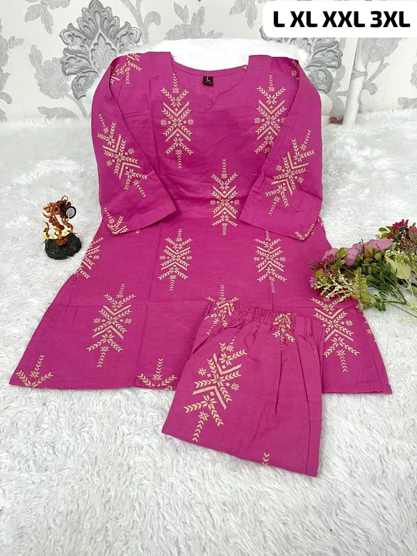 Pink_Cotton_Co_Ord_Set_For_Women
