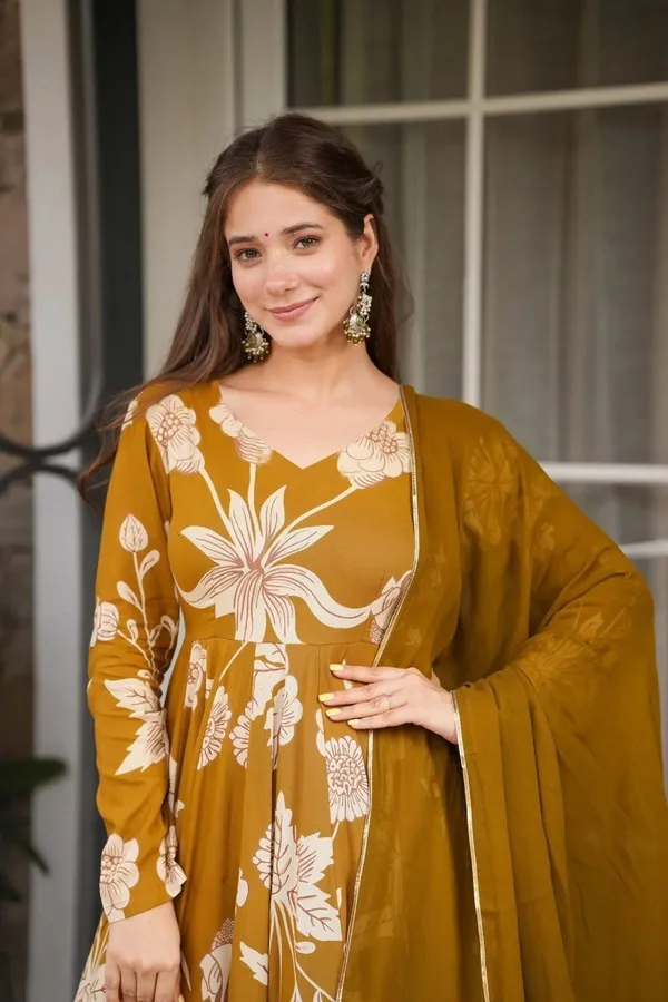 Yellow_Rayon_Dress_For_Women