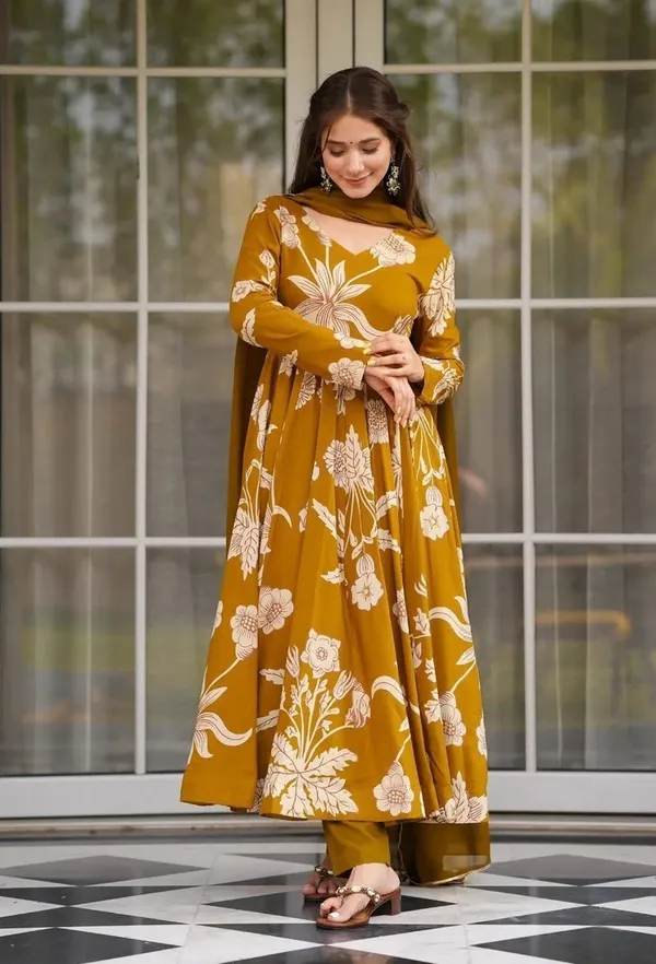 Yellow_Rayon_Dress_For_Women