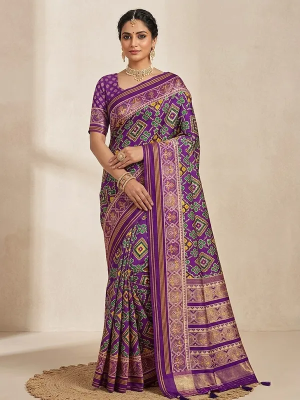 Purple_Banarasi_Silk_Saree_For_Women