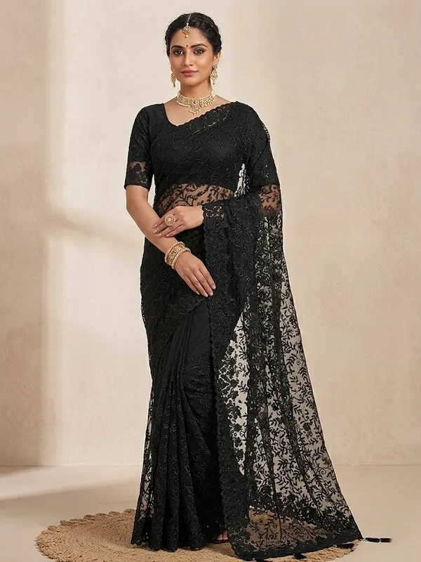 Black_Net_Saree_For_Women