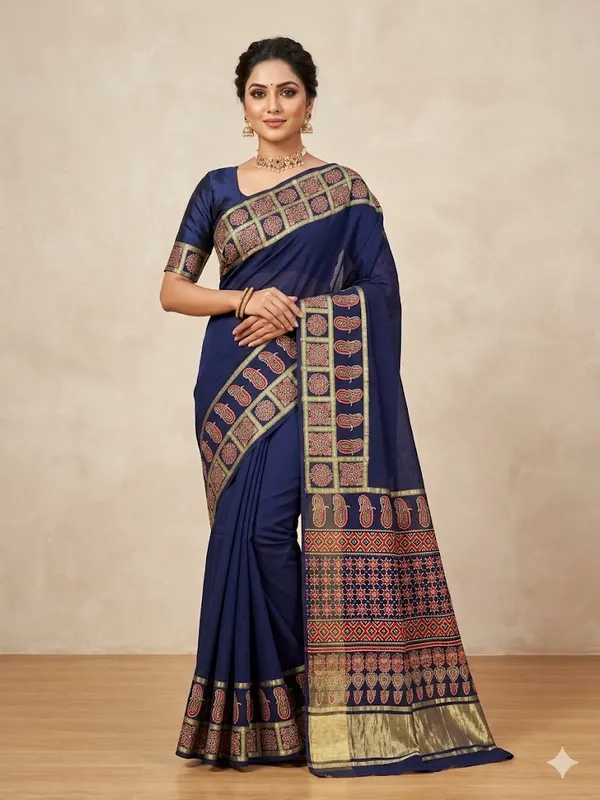 Blue_Gajji_Silk_Saree_For_Women
