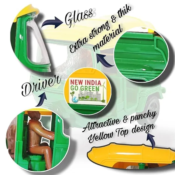 Green_And_Yellow_Plastic_Auto_Rickshaw_Miniature_Toy_Model_For_Kids