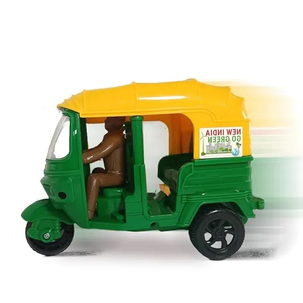 Green_And_Yellow_Plastic_Auto_Rickshaw_Miniature_Toy_Model_For_Kids