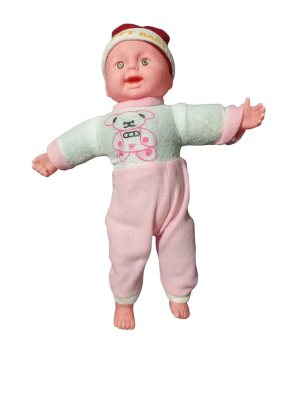 Blue_And_White_One_My_Choice_Soft_Baby_Laughing_Doll_Teddy_Outfit_34Cm