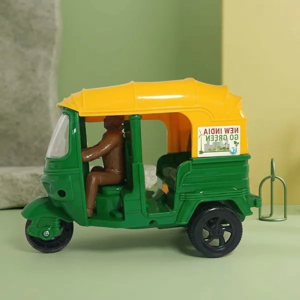 Green_And_Yellow_Plastic_Auto_Rickshaw_Miniature_Toy_Model_For_Kids