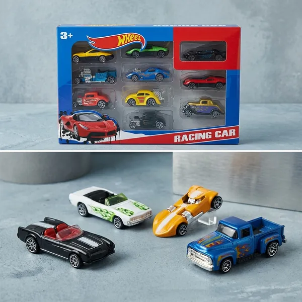 Ht_Wheel_Die_Cast_Metal_Racing_Car_Toy_Set_Multicolor_Set_Of_10
