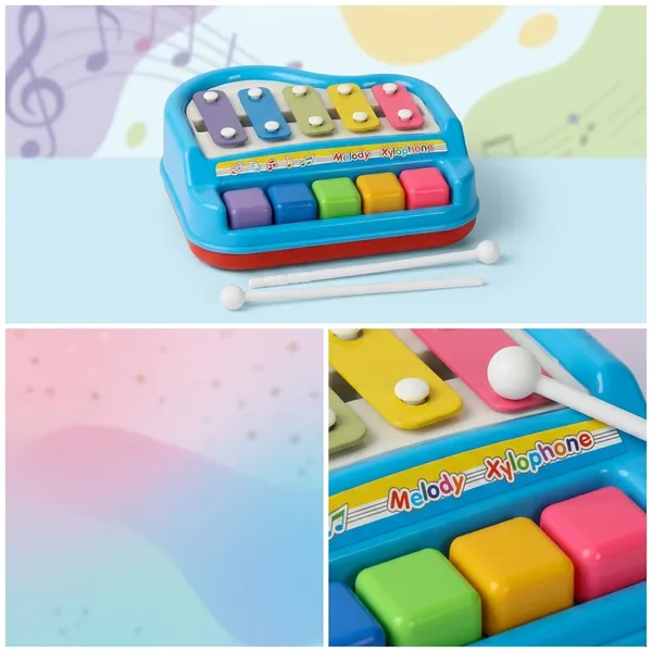 2_In_1_Baby_Piano_And_Xylophone_Musical_Learning_Toy_Multicolor
