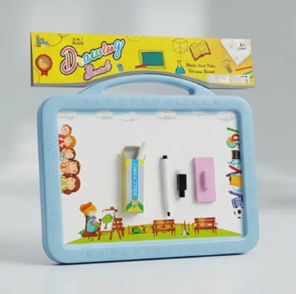 2_In_1_Magnetic_Whiteboard_Chalkboard_13X10_Inch_With_Markers