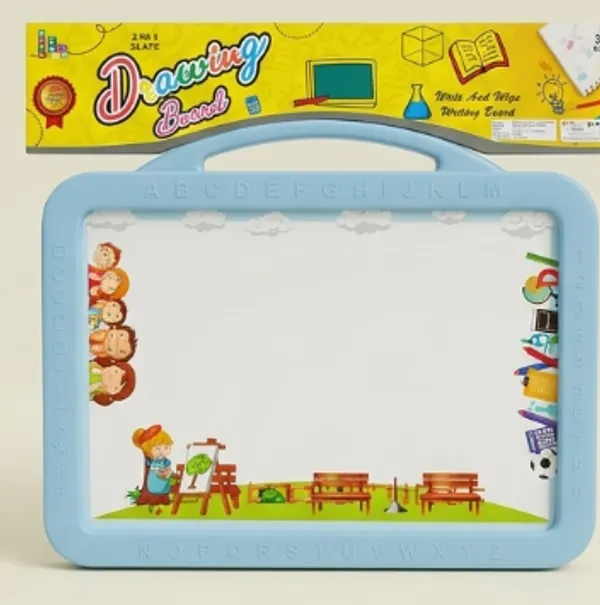 2_In_1_Magnetic_Whiteboard_Chalkboard_13X10_Inch_With_Markers