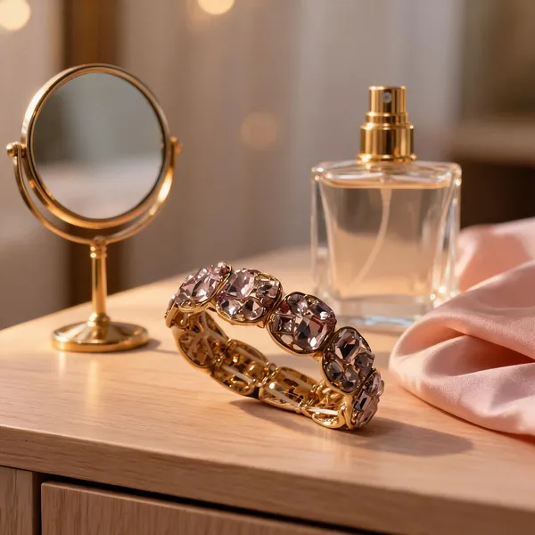Gold_Stainless_Steel_Crystal_Eternity_Band_Bracelet_For_Women