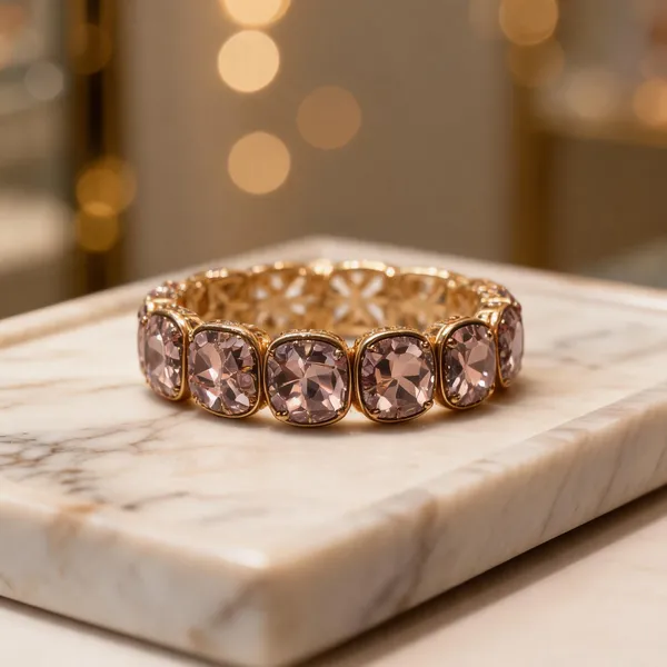 Gold_Stainless_Steel_Crystal_Eternity_Band_Bracelet_For_Women