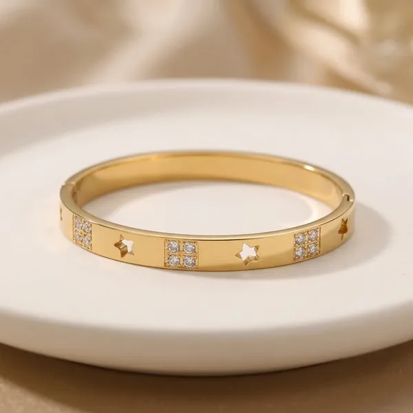 Gold_Stainless_Steel_Crystal_Alternating_Section_Bracelet_For_Women