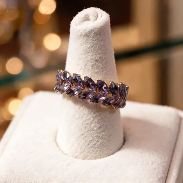 Gold_Stainless_Steel_Marquise_Crystal_Eternity_Bracelet_For_Women