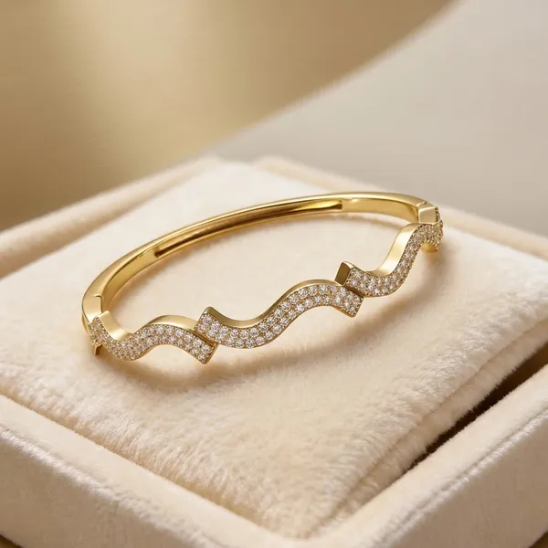 Gold_Stainless_Steel_Wavy_Crystal_Studded_Hinged_Bracelet_For_Women
