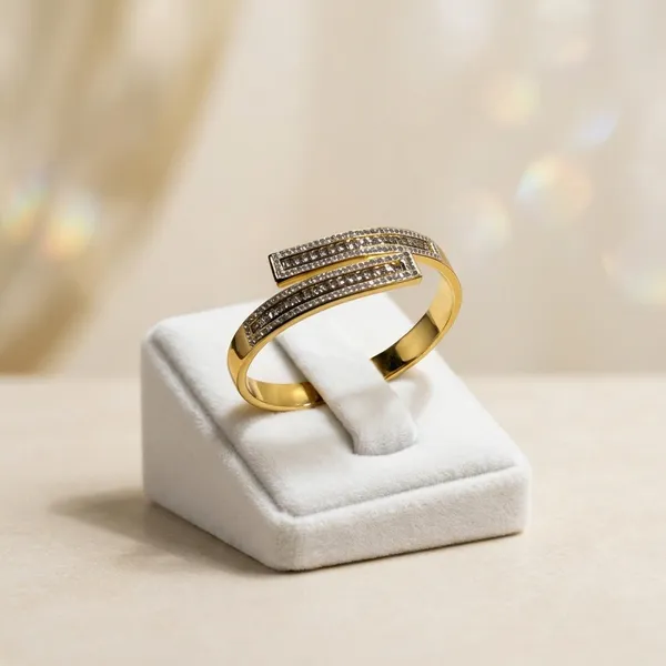 Gold_Stainless_Steel_Stone_Dual_Band_Adjustable_Bracelet_For_Women