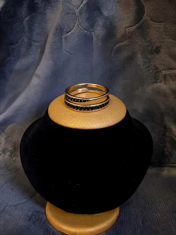 Gold_Stainless_Steel_Stone_Dual_Band_Adjustable_Bracelet_For_Women