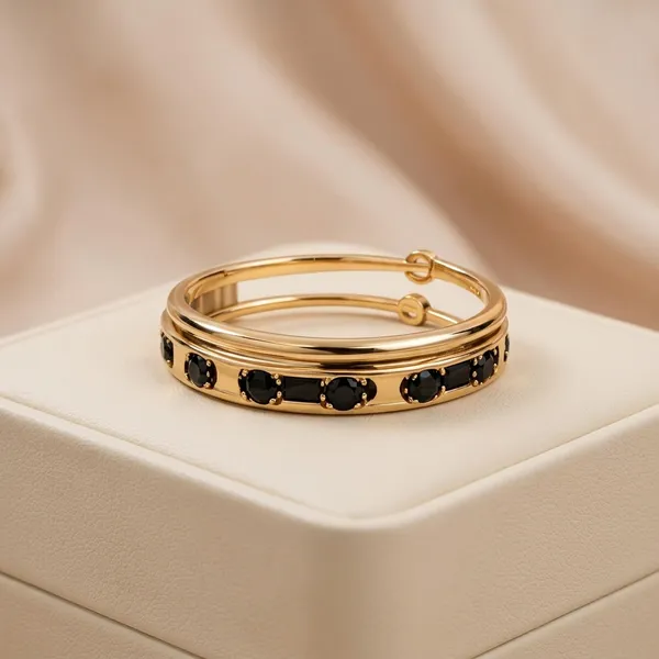 Gold_Stainless_Steel_Stone_Dual_Band_Adjustable_Bracelet_For_Women