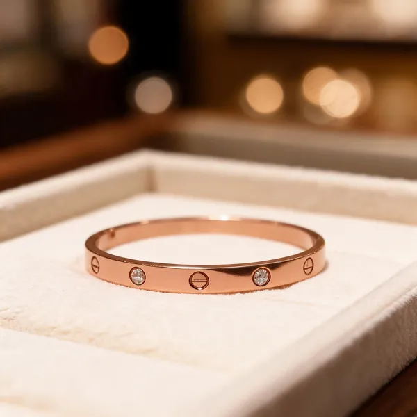 Rose_Gold_Stainless_Steel_Screw_Design_Slim_Bracelet_For_Women