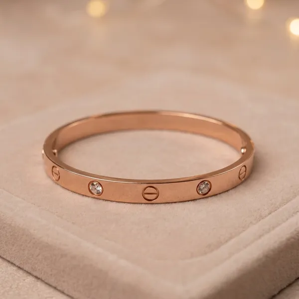 Rose_Gold_Stainless_Steel_Screw_Design_Slim_Bracelet_For_Women
