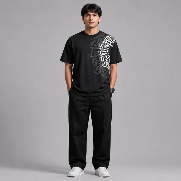 SLYEE_Calligraphy_Printed_T-Shirt