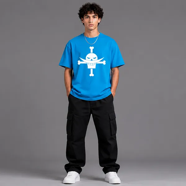 SLYEE_Azure_Phoenix_Oversized_Graphic_Printed_T-Shirt_for_Men