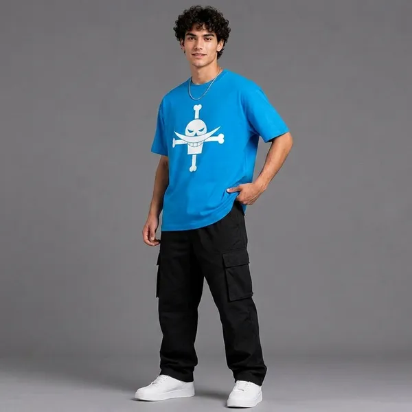 SLYEE_Azure_Phoenix_Oversized_Graphic_Printed_T-Shirt_for_Men