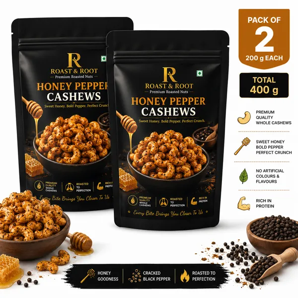 Roast_&_Root_Honey_Pepper_Cashews_|_Premium_Roasted_Flavoured_Cashews_|_Pack_of_2_(200_g_Each)_|_Total_400_g