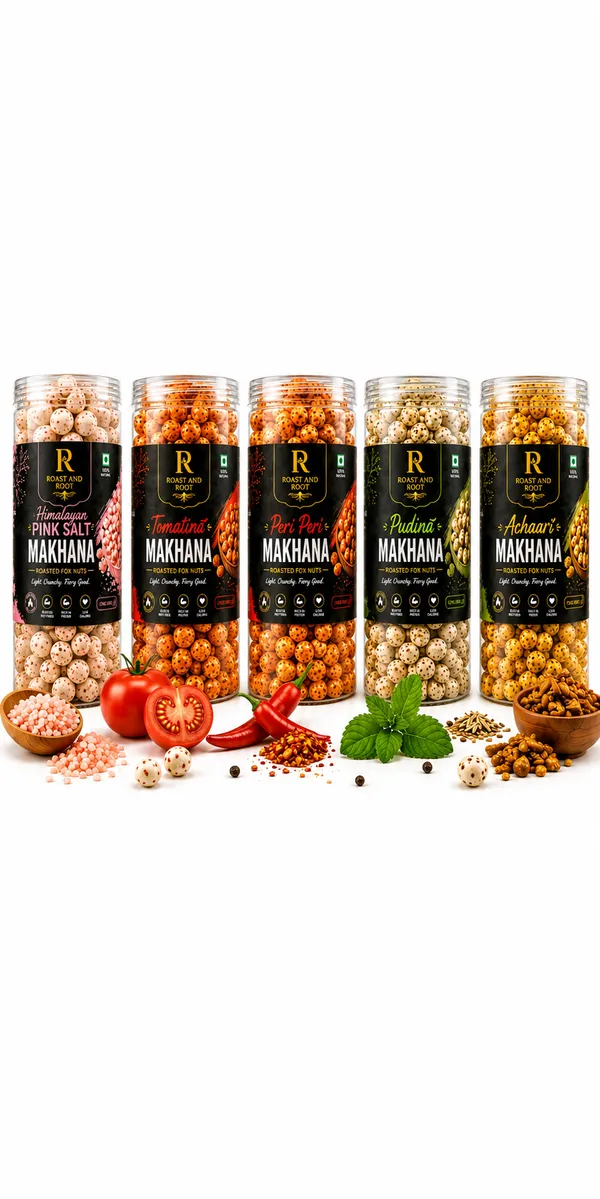Roast_&_Root_Premium_Roasted_Makhana_Variety_Pack__[Pack_of_5_Flavours]_[5*50gms]