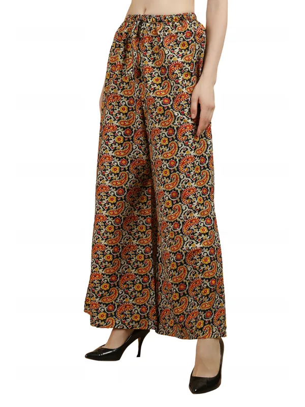 Multicolor_Cotton_Flared_Paisley_Print_Palazzo_Pants_For_Women