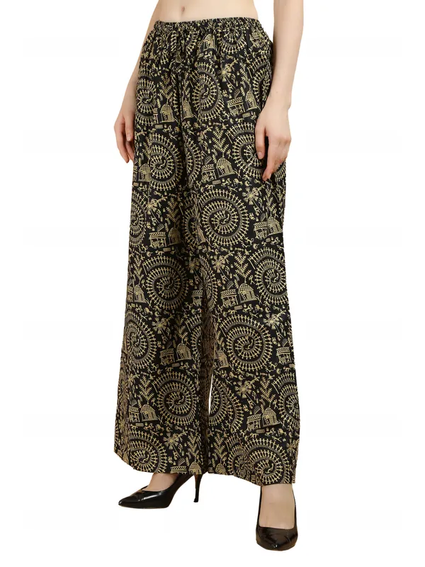 Black_Beige_Cotton_Wide_Leg_Printed_Palazzo_Pants_For_Women