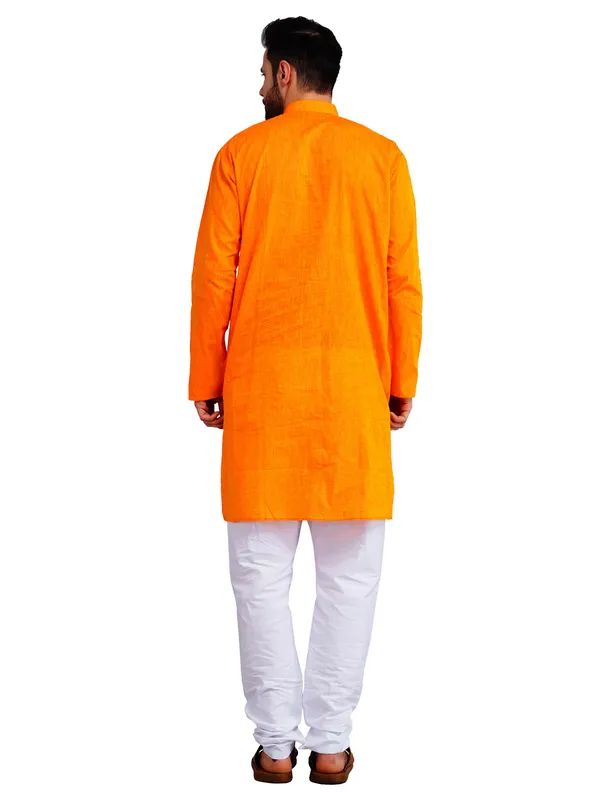 Orange_Cotton_Relaxed_Fit_Kurta_Pajama_Set_For_Men