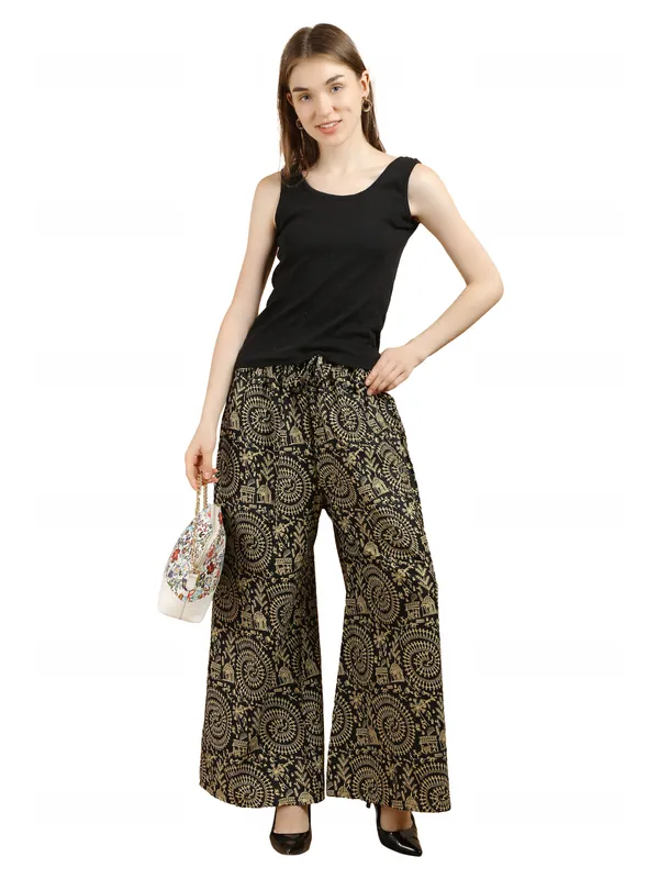 Black_Beige_Cotton_Wide_Leg_Printed_Palazzo_Pants_For_Women