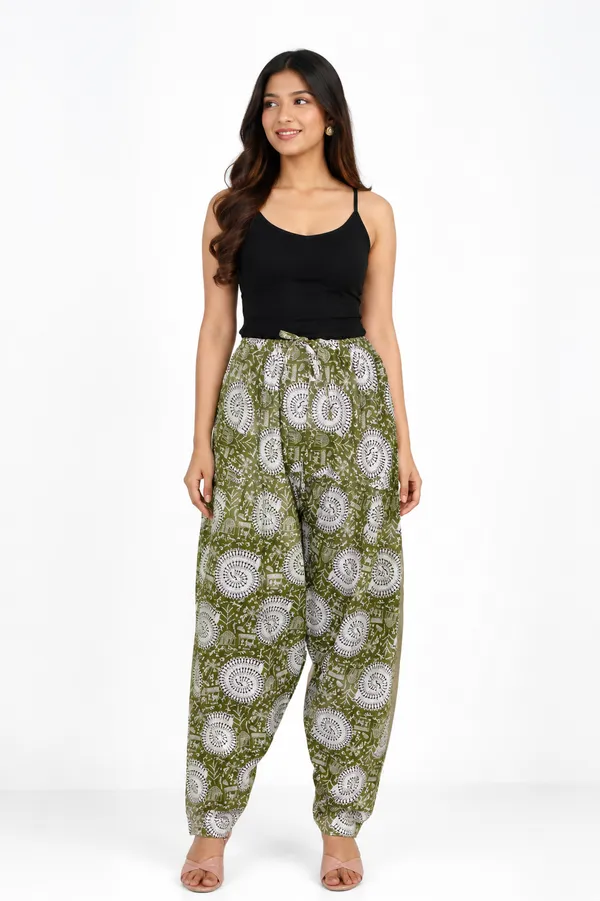 Green_Cotton_Relaxed_Fit_Mandala_Printed_Patiala_For_Women