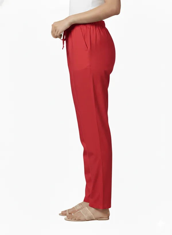 Red_Cotton_Straight_Fit_Trousers_For_Women
