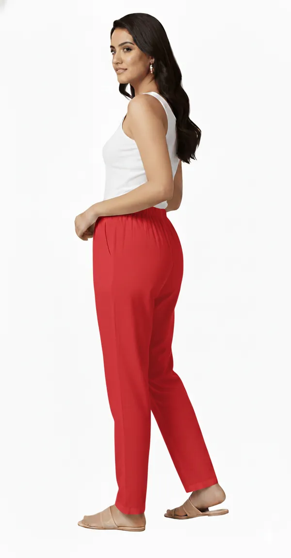 Red_Cotton_Straight_Fit_Trousers_For_Women