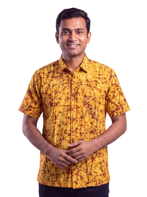 Mustard_Yellow_Cotton_Regular_Fit_Abstract_Print_Shirt_For_Men