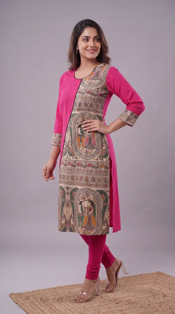 Pink_Madhubani_Art_Printed_Cotton_Straight_Kurti_for_Women