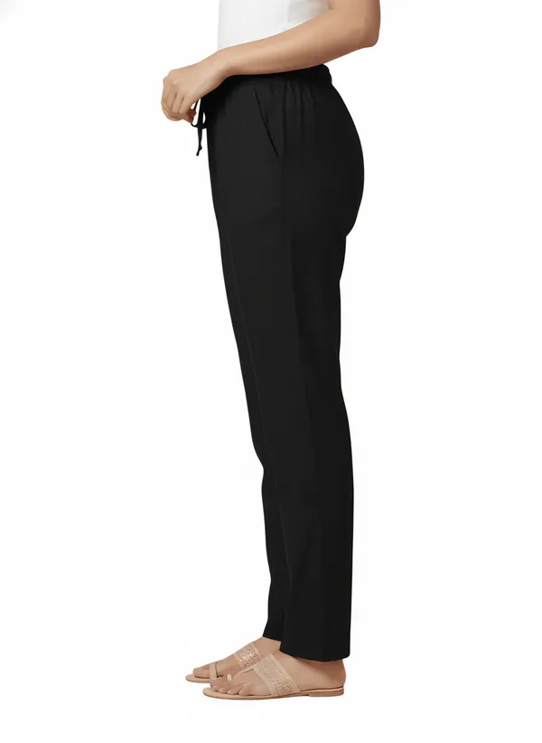 Black_Cotton_Relaxed_Fit_Drawstring_Trousers_For_Women