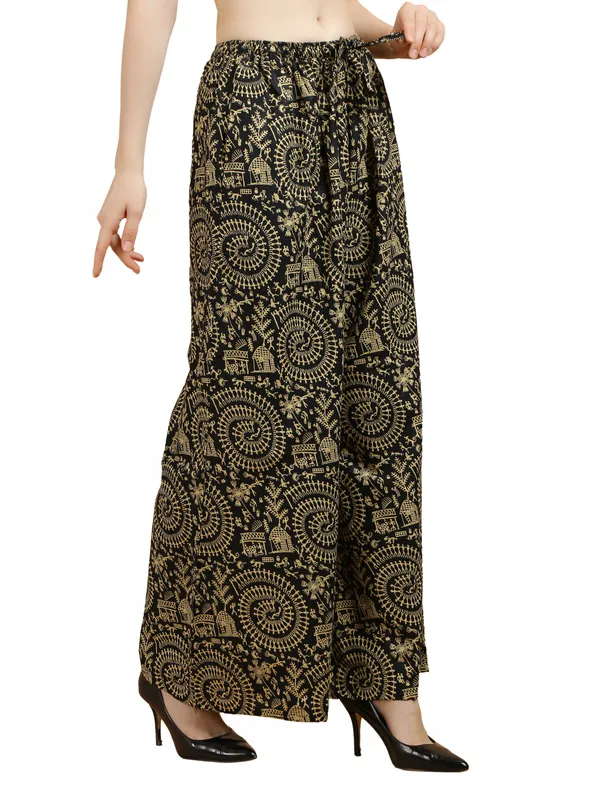 Black_Beige_Cotton_Wide_Leg_Printed_Palazzo_Pants_For_Women