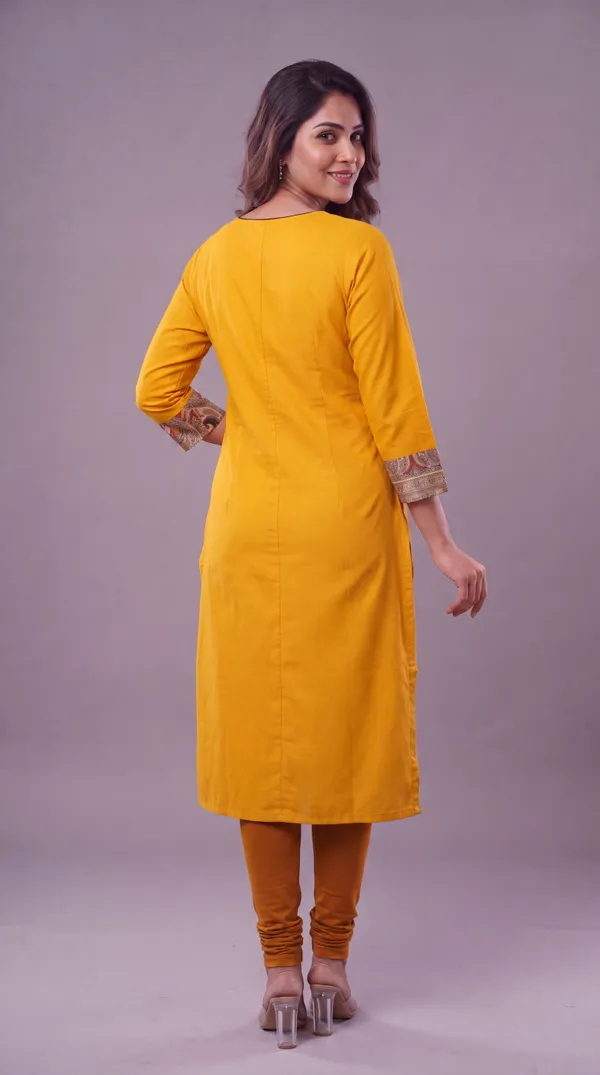 Yellow_Madhubani_Art_Printed_Cotton_Straight_Kurti_for_Women